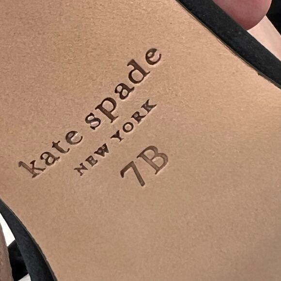 Kate Spade NY Marseille Slingback Pumps Pointed Toe Black Women 7B Tried On - Picture 10 of 11